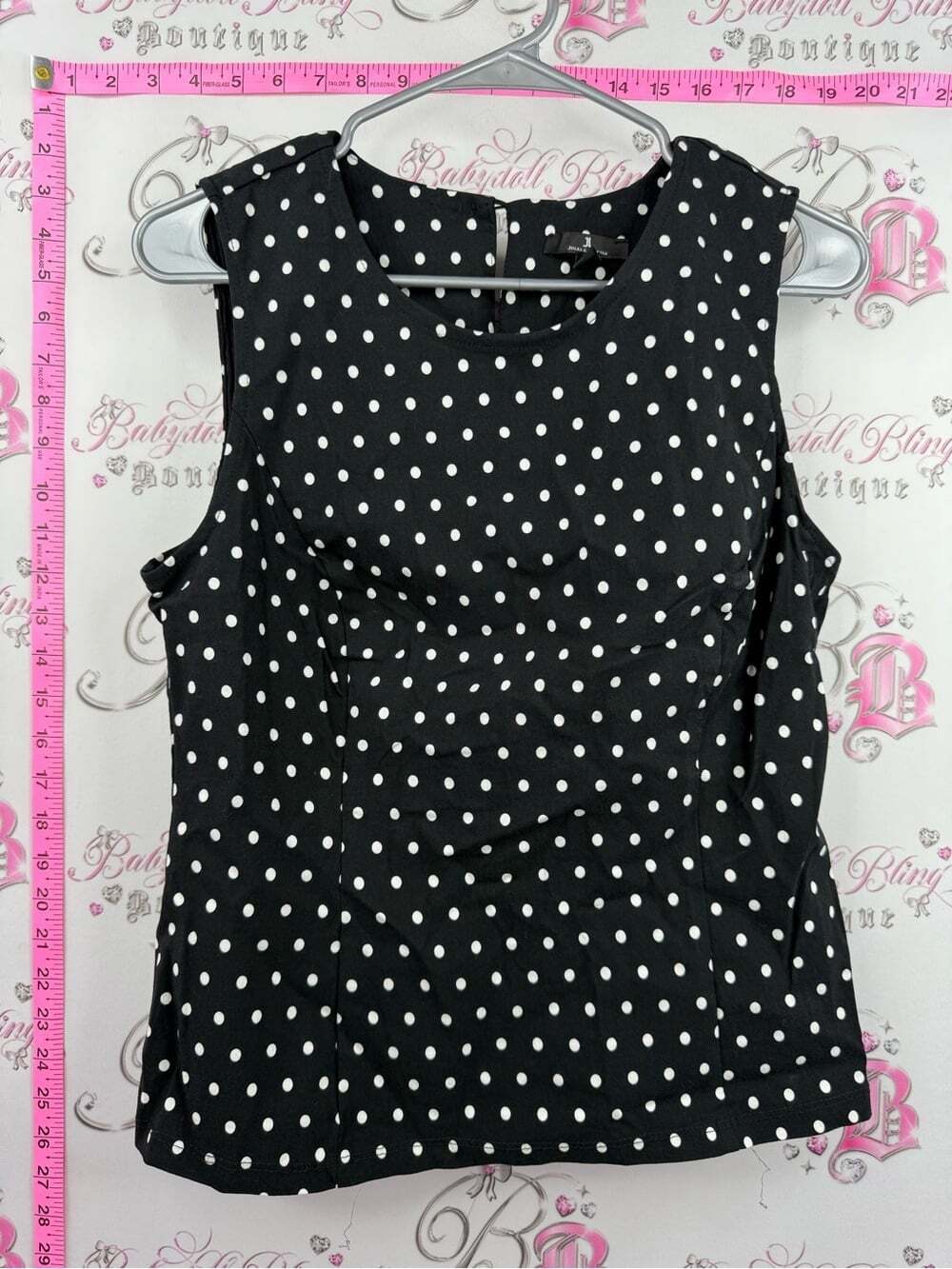 Jules & Leopold tank top Black Polka Dot Sleeveless Tank
